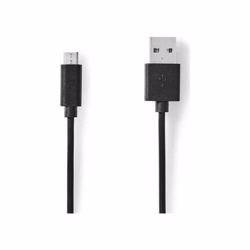 Nedis CCGL60500BK05 - USB 2.0 kabel | USB-A Zástrčka - Micro USB-B Zástrčka | 0,5 m | Černá