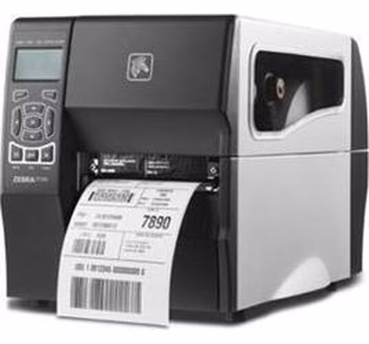 Zebra Printer ZT231; 4", 203 dpi, Thermal Transfer, Cutter with Catch Tray, EU/UK Cords, USB, Serial, Ethernet, BTLE,