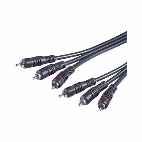 PremiumCord Kábel 3x CINCH-3x CINCH M/M 2m HQ