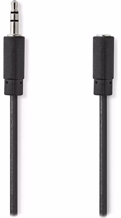 NEDIS prodlužovací stereo audio kabel s jackem/ zástrčka 3,5 mm - zásuvka 3,5 mm/ černý/ bulk/ 10m