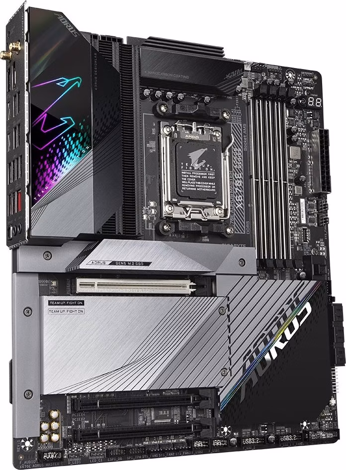 GIGABYTE X670E AORUS MASTER / AMD X670 / AM5 / 4x DDR5 DIMM / 4x M.2 / HDMI / DP / 2x USB-C / WiFi / EATX