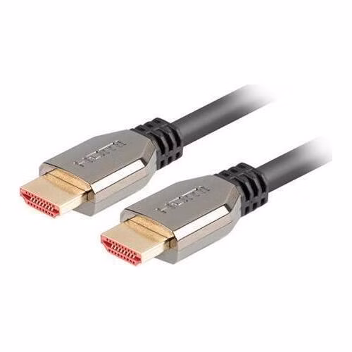 LANBERG Ultra High Speed HDMI 2.1 kabel, 48 Gbps, 8K@60Hz, 5K@120Hz, délka 1,8m, černý, zlacené konektory