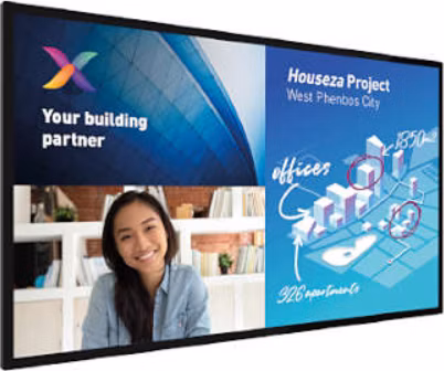 Philips LCD 55" C-Line, 18/7, Android, UHD, touch,  Wifi, D-LED, IPS, 350cd/m2, 8ms, 500 000:1, 2x passive pens