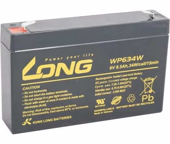 Avacom Long baterie 6V 8,5Ah F2 HighRate (WP634W)