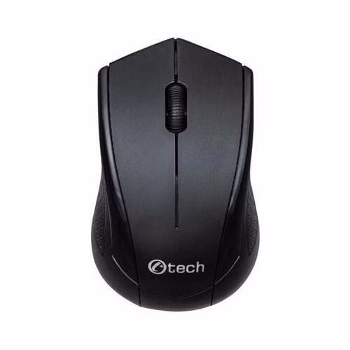 C-TECH myš WLM-07, černá, bezdrátová, 1200DPI, 3 tlačíteka, USB nano receiver