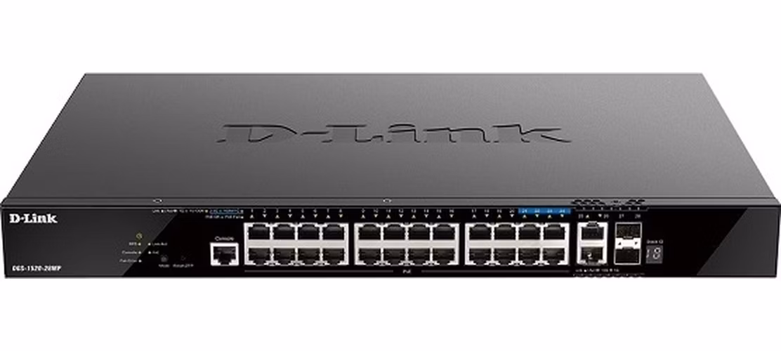 D-Link DGS-1520-28MP 20 ports GE PoE + 4 ports 2.5 GE PoE + 2 10GE ports + 2 SFP+ Smart Managed Switch