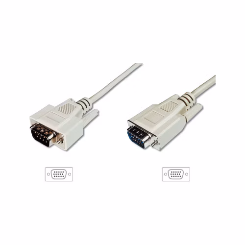 Digitus Monitor kabel, VGA, stíněný, béžový AWG28, měď, 1,8m