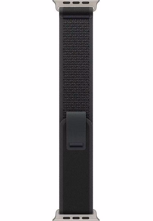 Apple Watch 49mm Black Trail Loop - S/M - Natural Titanium Finish