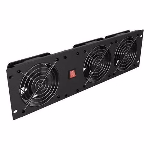 LANBERG VERTIKÁLNÍ VENTILAČNÍ PANEL 19" 3U PRO RACK TŘI VENTILÁTORY 230V ČERNÝ