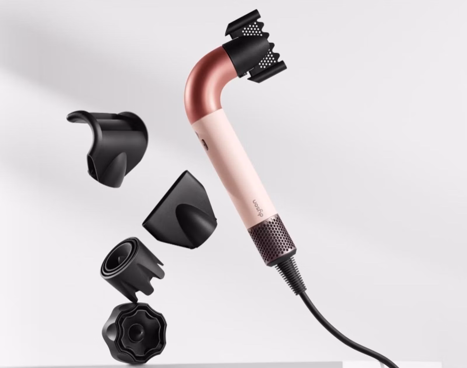 Dyson Supersonic r Straight + Wavy Ceramic Pink/Rose Gold profesionální fén, 1700 W, senzor Time of Flight, 4 teploty