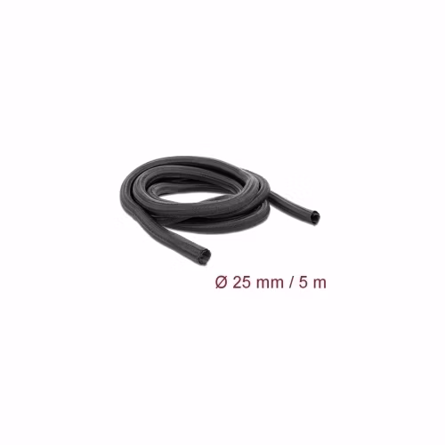 Delock Samouzavírací pletené opláštění 5 m x 25 mm, černé