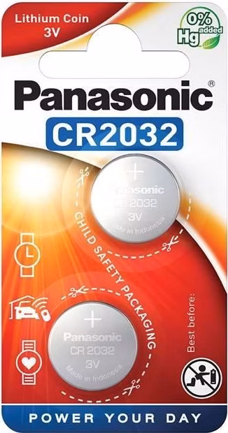 PANASONIC Lithiová baterie (knoflíková) CR-2032EL/2B  3V (Blistr 2ks)