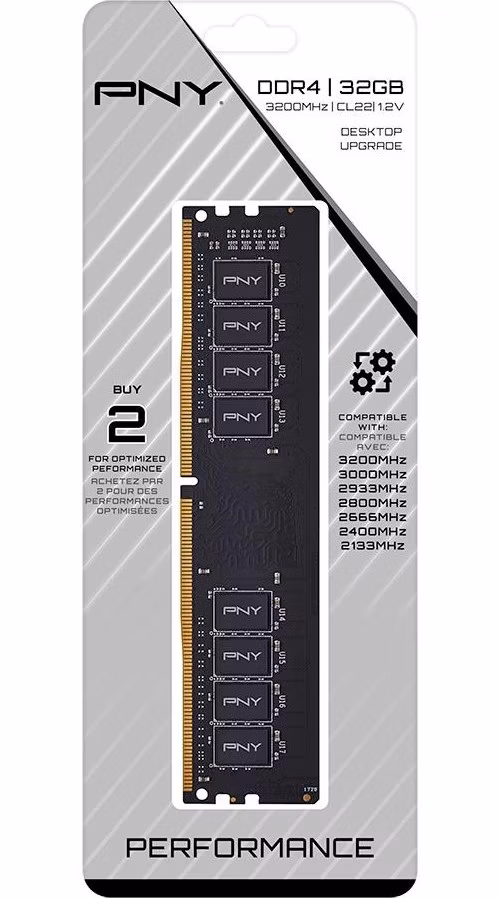 PNY DIMM DDR4 32GB 3200MHz CL22