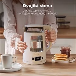 AENO Rychlovarná kanvica EK6 - 1,7l, Strix,dvojité steny, funkcia udržiavania tepla, LEDdisplej,auto vyp
