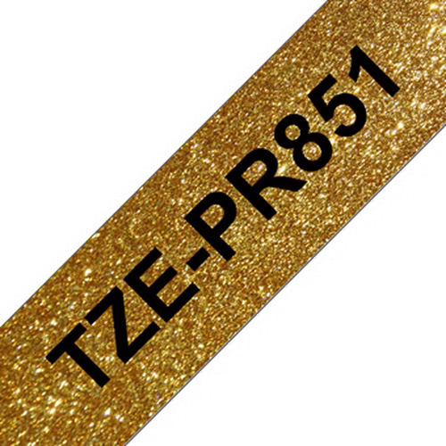 Brother - TZe-PR851 exklusivní, zlatá/černá, 24mm