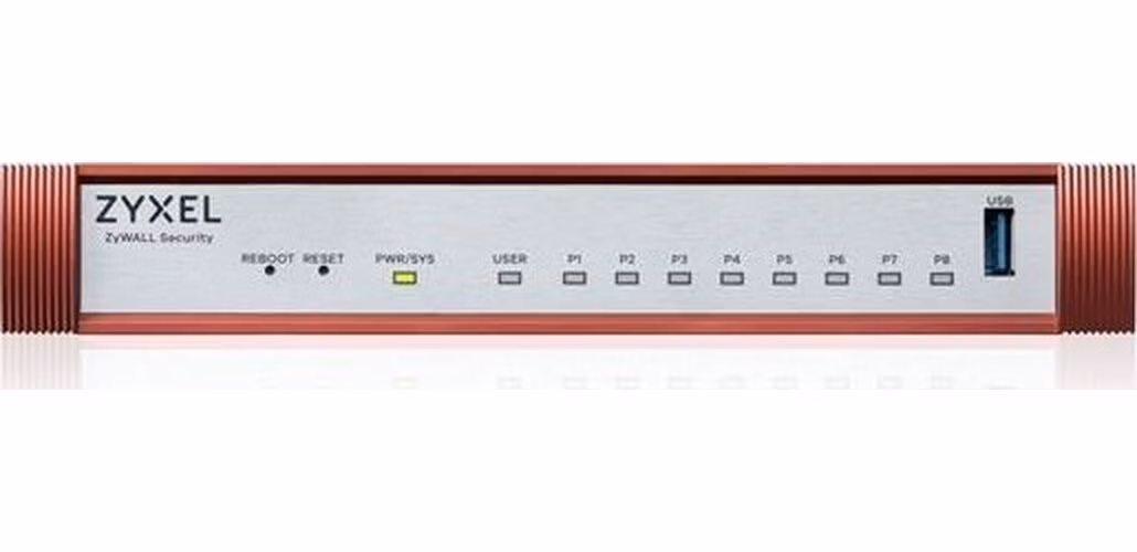 Zyxel USG FLEX 100 HP, 7 Gigabit user-definable ports, 1*1G PoE+, 1*USB with 1 YR Gold Security Pack