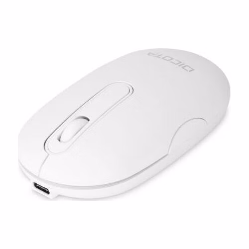 Dicota DESKTOP/Kancelářská/Optická/1 600 DPI/USB+BT/Bílá
