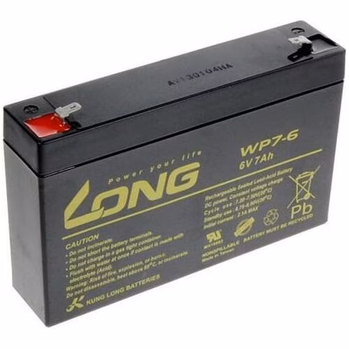 Long Baterie WP7-6 (6V/7Ah - Faston 187)