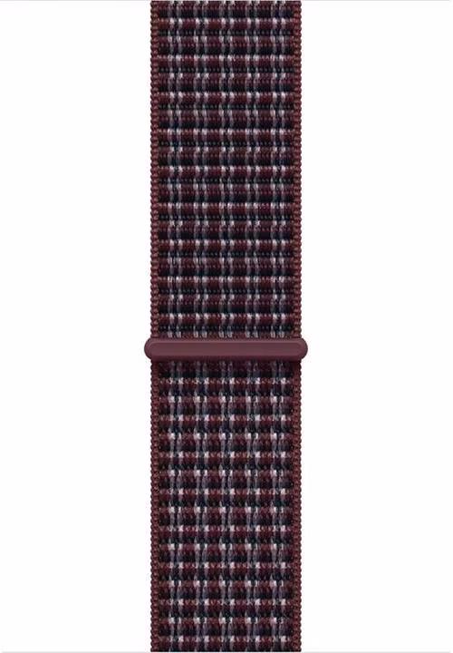 Apple Watch 46mm Burgundy Plaid Sport Loop