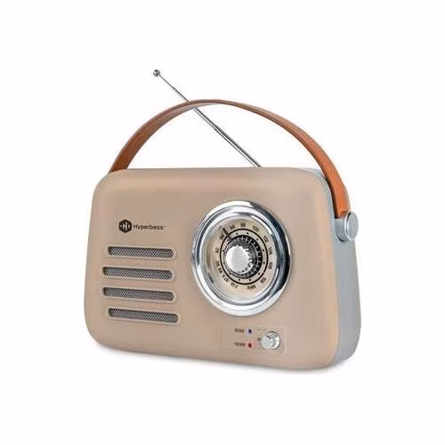 CONNECT IT Hyperbass RetroBEAT FM rádio a bezdrátový reproduktor BÉŽOVÝ
