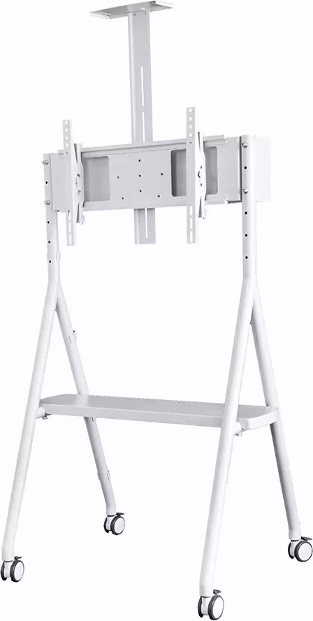 Neomounts NS-M1500WHITE / Mobile Flat Screen Floor Stand (height: 110 - 144 cm) / White