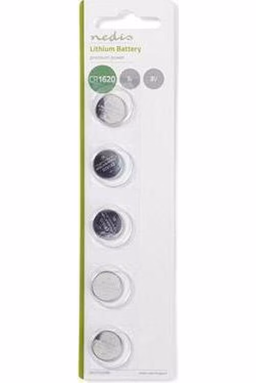 Nedis BALCR16205BL - Lithiová Knoflíková Baterie CR1620 | 3 V | 5 kusů | Blistr