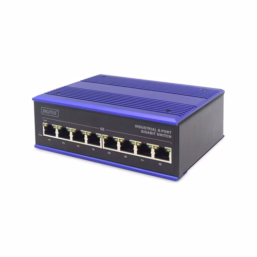 DIGITUS Professional Industrial 8-Port Gigabit Switch