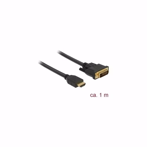 Delock Kabel HDMI na DVI 24+1 obousměrný 1 m