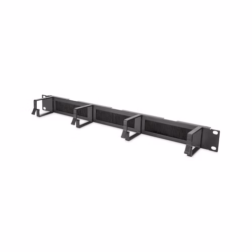 DIGITUS Professional Cable Management Panel with Brush Entries for 483 mm (19") Cabinets, 1U