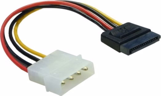 Delock Redukce napájení MOLEX 4-pin na SATA 15-pin přímý, 6 cm