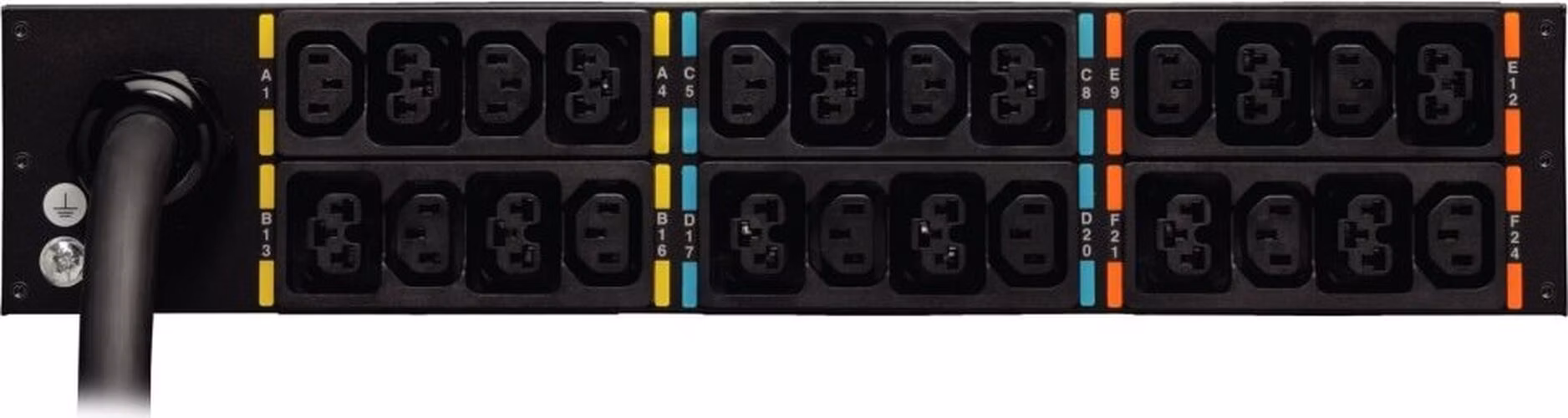 EATON ePDU G4: Měřený vstup IEC 2U horizontální, In: IEC60309 32A 3P - Out: 12xC13,12xC39