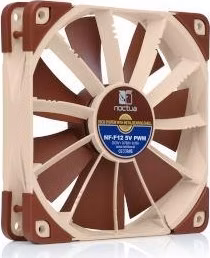 NOCTUA Ventilátor NF-F12 5V PWM, 120mm, hnědá