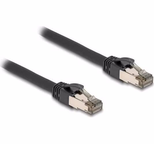 Delock Síťový kabel RJ45 Cat.6A, U/FTP, ultraohebný s vnitřním kovovým pláštěm, délky 5 m, černý