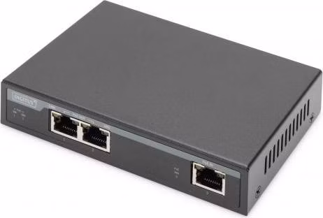 DIGITUS Gigabit PoE Indoor Extender, 2-port, 60W 100m extension, cascadable, self powered