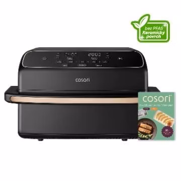 BAZAR - Cosori Dual Blaze Twin Fry Compact horkovzdušná fritéza 8,6 L, keramika, černá - Poškozený obal (Komplet)