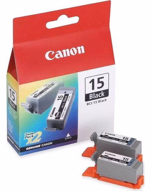 Canon inkoustová náplň BCI-15B/ 2ks v balení/ Černá