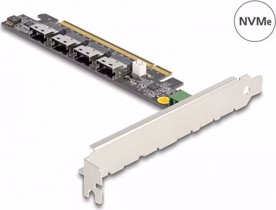 Delock Karta PCI Express x16 na 4 x interní SFF-8654 4i NVMe - rozvětvení