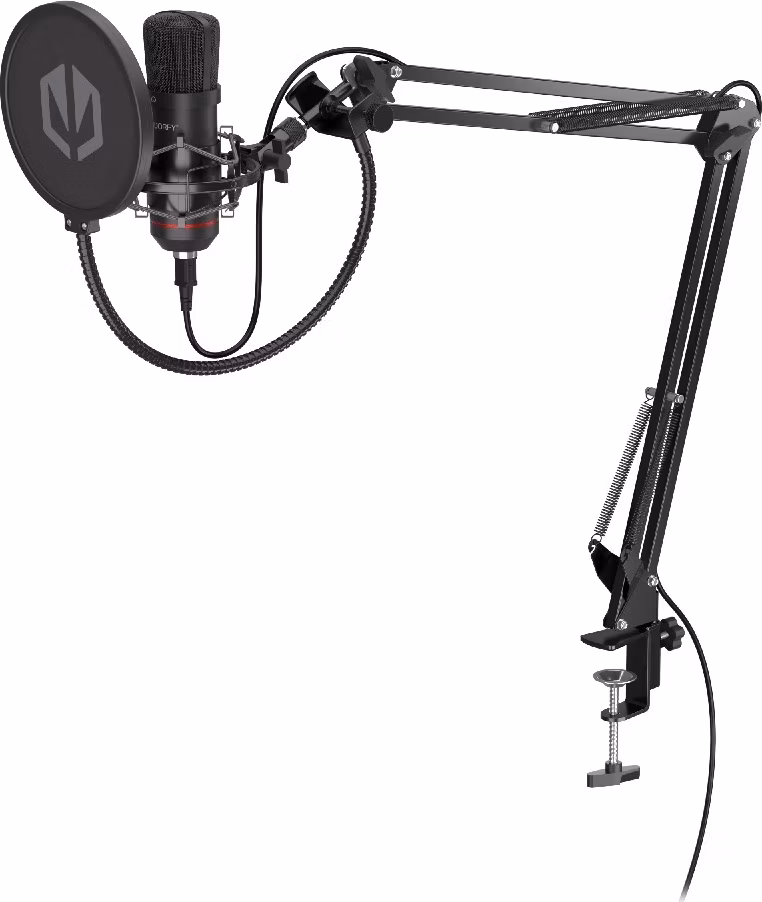 Endorfy mikrofon Solum/streamovací/nastavitelné rameno/pop-up filtr/3,5mm jack/USB-C/USB-A