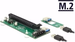Delock Riser Card M.2 Key B+M > PCI Express x16 s 30 cm USB kabelem