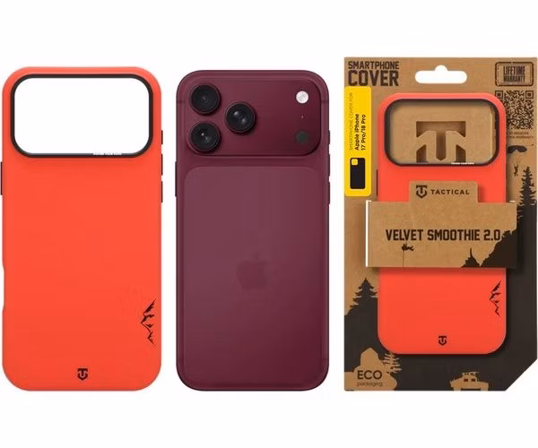 Tactical MagForce Velvet Smoothie 2.0 Kryt Apple iPhone 18 Pro/17 Pro červený