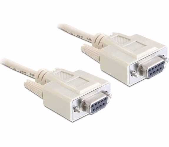 Delock sériový kabel Null modem 9 pin samice/samice 1,8 m