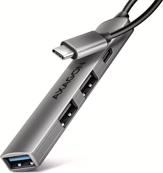 AXAGON multi USB-C hub ALU STRIP / HUE-STC / 1xUSB-C / 1xUSB-A (5GBs) / 2xUSB-A (480Mbps) / kabel 12cm