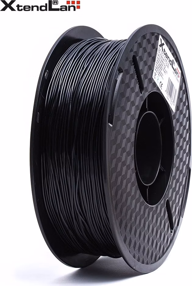 XtendLAN TPU filament 1,75mm průhledný černý 1kg