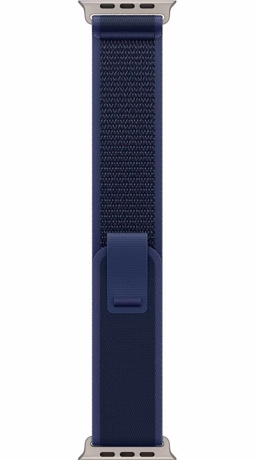 Apple Watch 49mm Blue Trail Loop - S/M - Natural Titanium Finish