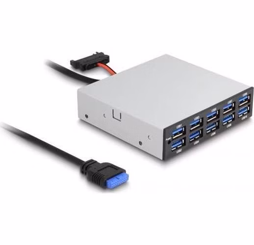 Delock 3.5” USB 5 Gbps přední panel 10 x USB Typ-A