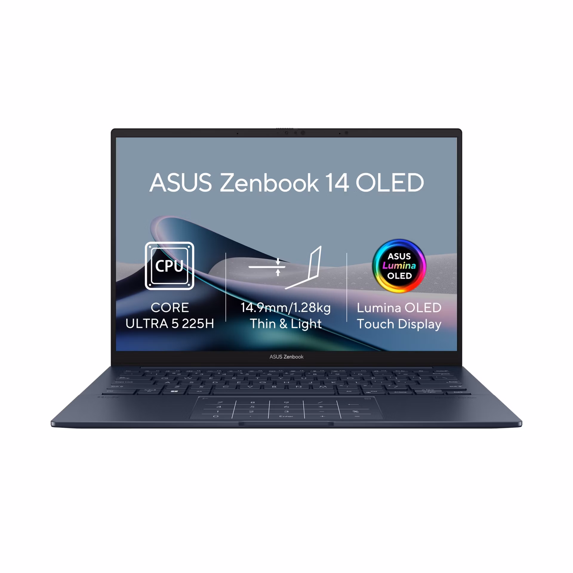 ASUS Zenbook 14/UX3405CA-OLED1676WZ/U5-225H/14"/WUXGA/T/16GB/512GB/Intel int/W11H/Blue/2R