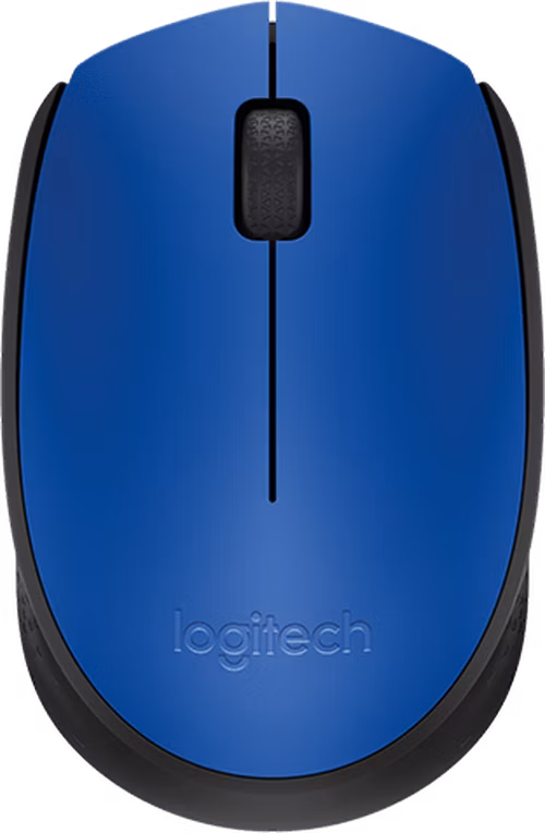 Logitech M171/Kancelářská/Optická/1 000 DPI/Bezdrátová USB/Černá-modrá