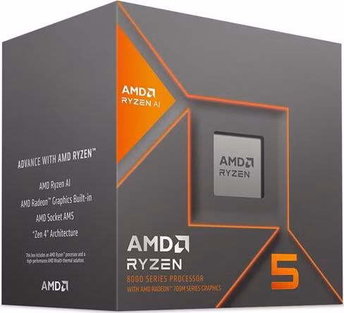 AMD cpu Ryzen 5 8600G AM5 Box (6core, 12x vlákno, 2MB,65W,AM5, AMD Radeon 760M Graphics), chladič Wraith Stealth