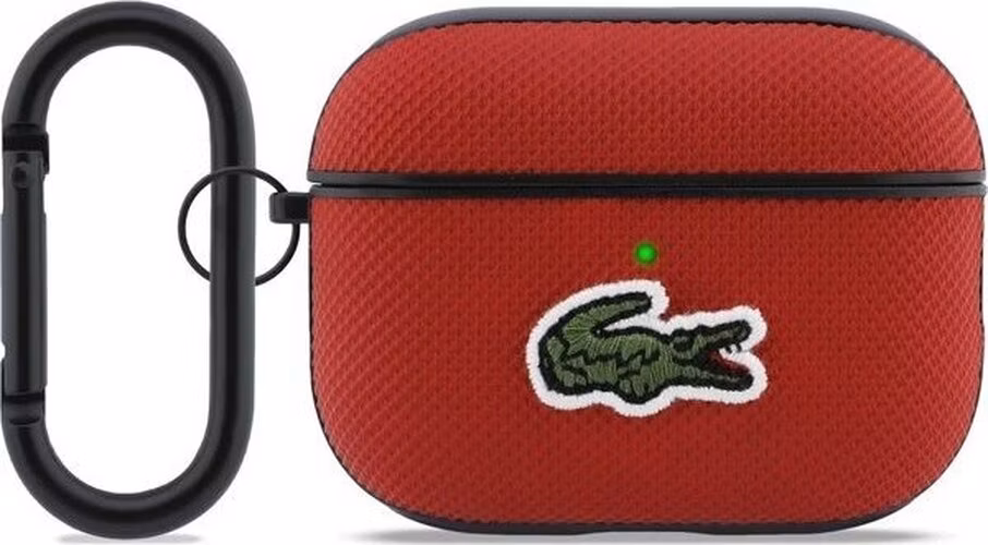 Lacoste Petit Pique Croc Logo Patch Púzdro pre AirPods 3 Pro červené