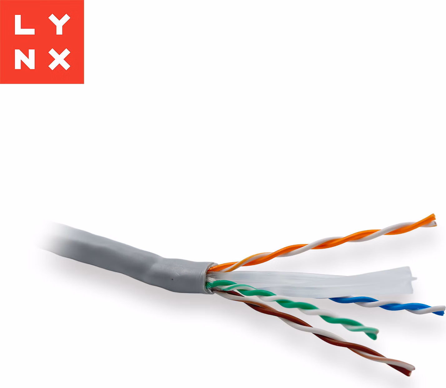 LYNX UTP kabel, Cat6, PVC (Eca), celoměděný, vnitřní, šedý, box 305m